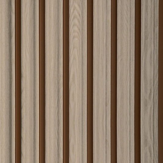 Ivory Wash Two-Tone Fluted Polypropylene Interior Decorative Wall Panel