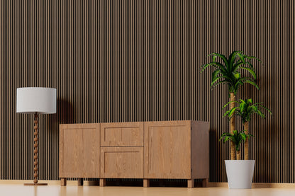 Light Oak Two-Tone Medium Slatted Polypropylene Interior Decorative Wall Panel