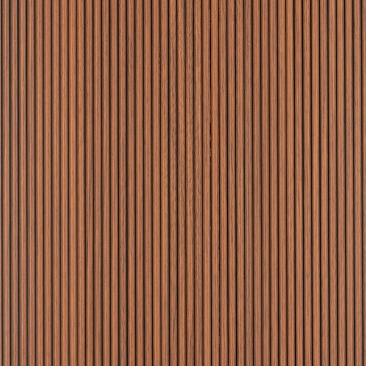 Mahogany Scallop Polypropylene Interior Decorative Wall Panel, polypropylene wall panel with a wood look surface