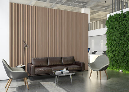 Maple Two-Tone Slatted Polypropylene Interior Decorative Wall Panel
