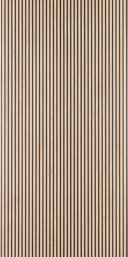 Maple Two-Tone Slatted Polypropylene Interior Decorative Wall Panel