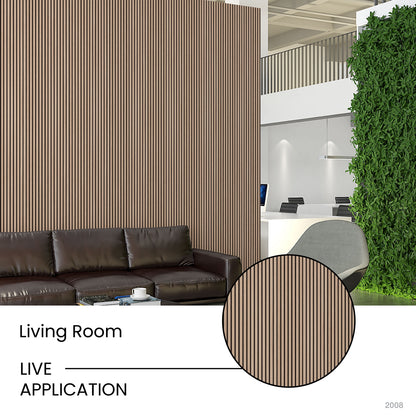 Maple Two-Tone Slatted Polypropylene Interior Decorative Wall Panel