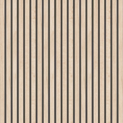 Maple Two-Tone Slatted Polypropylene Interior Decorative Wall Panel