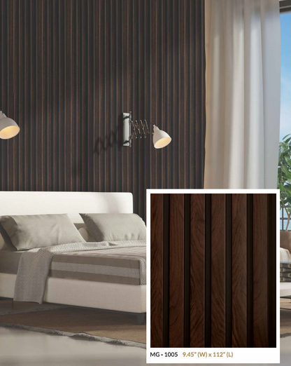 Red Oak Slatted Polypropylene Interior Decorative Wall Panel