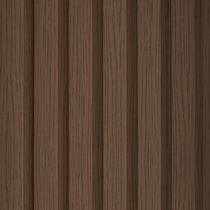 Walnut Large Slatted Polypropylene Interior Decorative Wall Panel