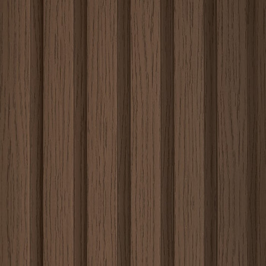 Walnut Large Slatted Polypropylene Interior Decorative Wall Panel