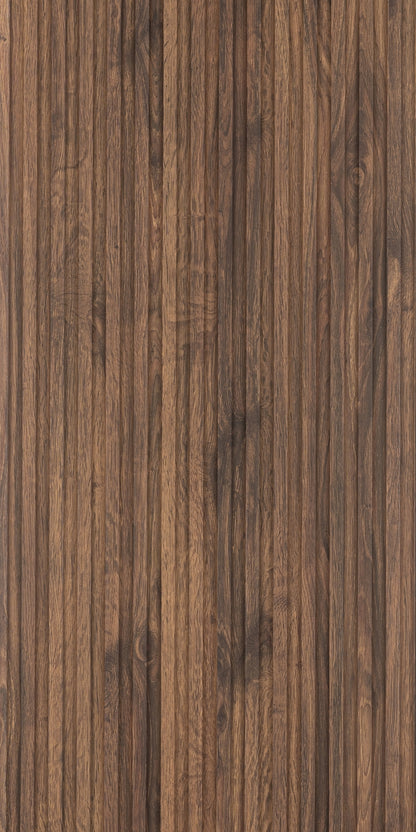 Walnut Small Slatted Polypropylene Interior Decorative Wall Panel