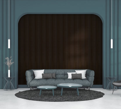 Wenge Slatted Polypropylene Interior Decorative Wall Panel