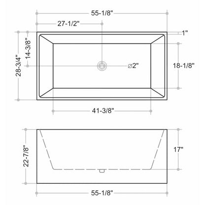 Expedition 56" Freestanding Bathtub