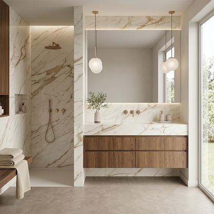 GM-Atlas Concorde HybridSlab™ Calacatta Imperiale Rectified Porcelain Slab