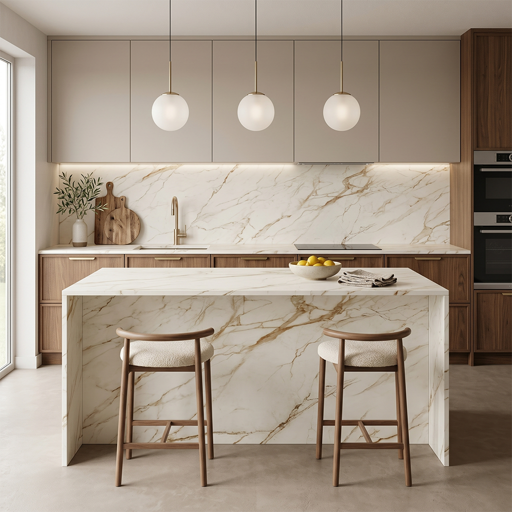 GM-Atlas Concorde HybridSlab™ Calacatta Imperiale Rectified Porcelain Slab