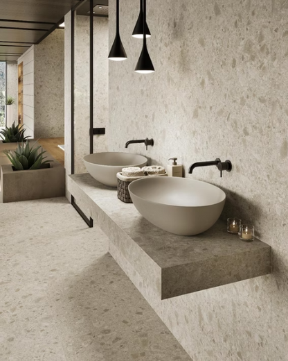 GM-Atlas Concorde HybridSlab™ Boost Mix Ivory Rectified Porcelain Slab