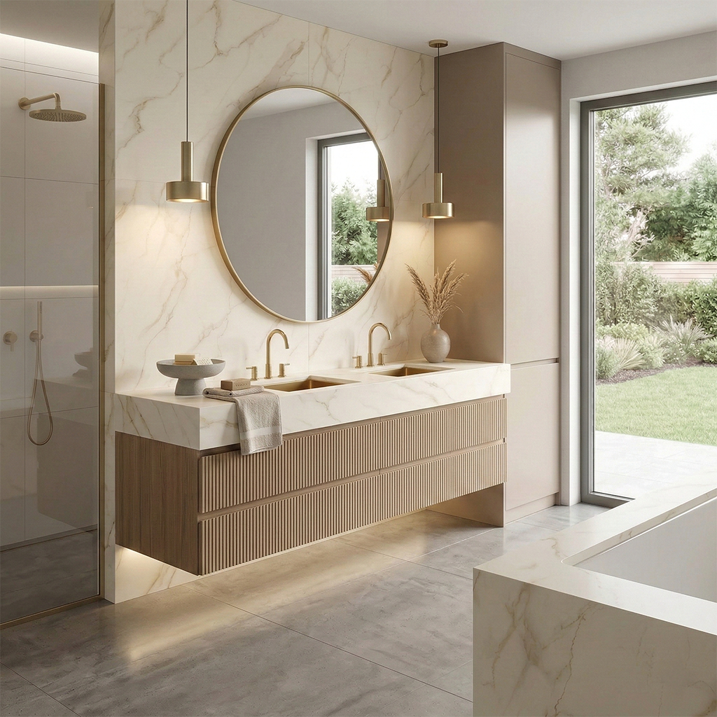 GM-Atlas Concorde HybridSlab™ Calacatta Apuano Rectified Porcelain Slab