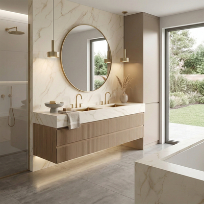 GM-Atlas Concorde HybridSlab™ Calacatta Apuano Rectified Porcelain Slab