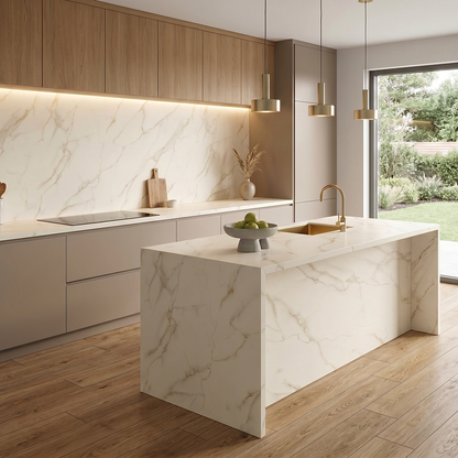 GM-Atlas Concorde HybridSlab™ Calacatta Apuano Rectified Porcelain Slab