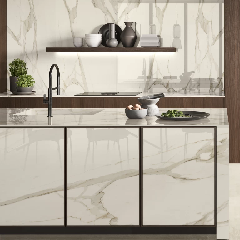 GM-Atlas Concorde HybridSlab™ Calacatta Bernini Rectified Porcelain Slab