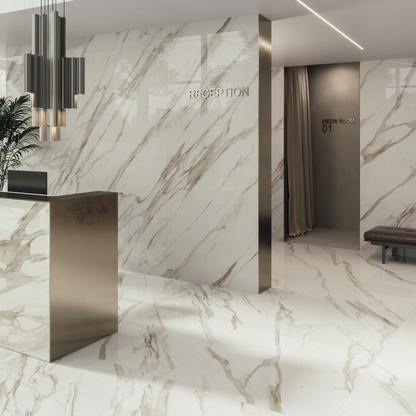 GM-Atlas Concorde HybridSlab™ Calacatta Bernini Rectified Porcelain Slab