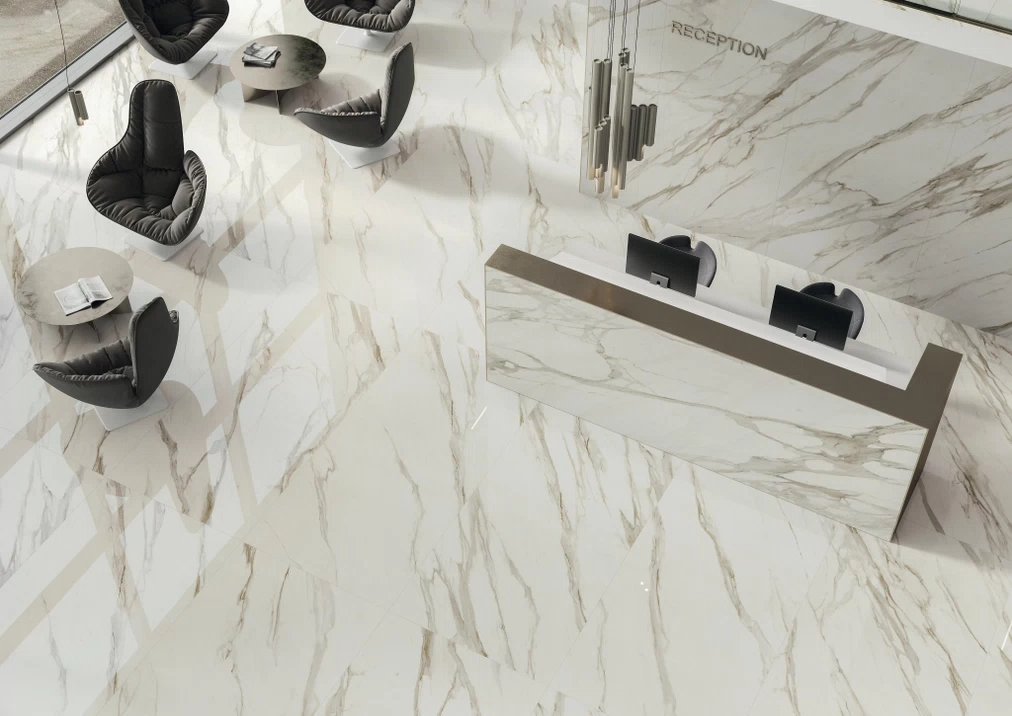 GM-Atlas Concorde HybridSlab™ Calacatta Bernini Rectified Porcelain Slab