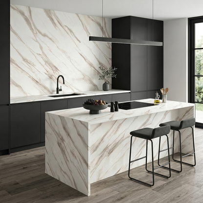 GM-Atlas Concorde HybridSlab™ Calacatta Bernini Rectified Porcelain Slab