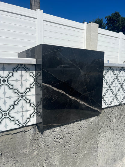 GM-Atlas Concorde HybridSlab™ Calacatta Black Rectified Porcelain Slab