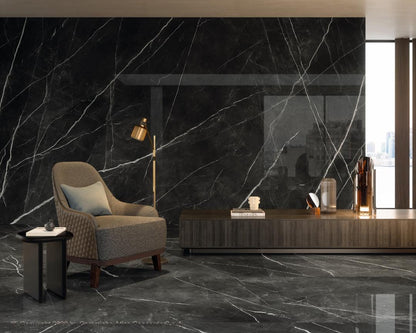 GM-Atlas Concorde HybridSlab™ Calacatta Black Rectified Porcelain Slab