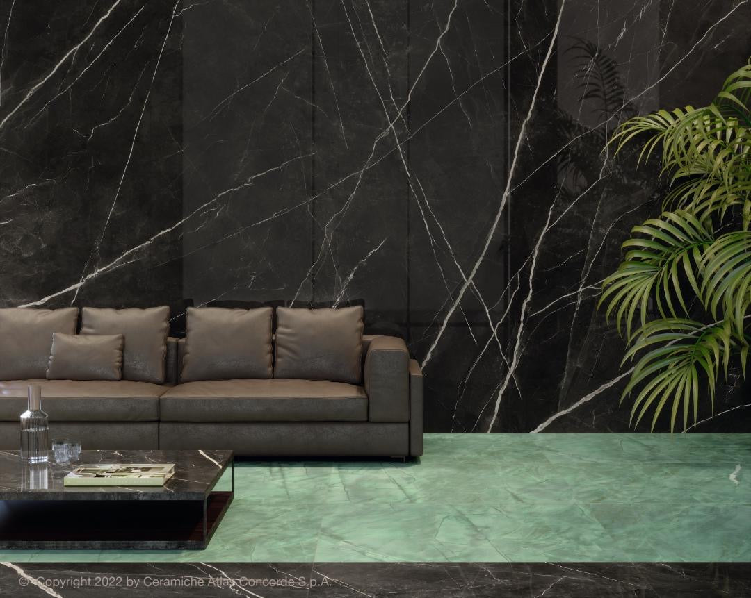 GM-Atlas Concorde HybridSlab™ Calacatta Black Rectified Porcelain Slab