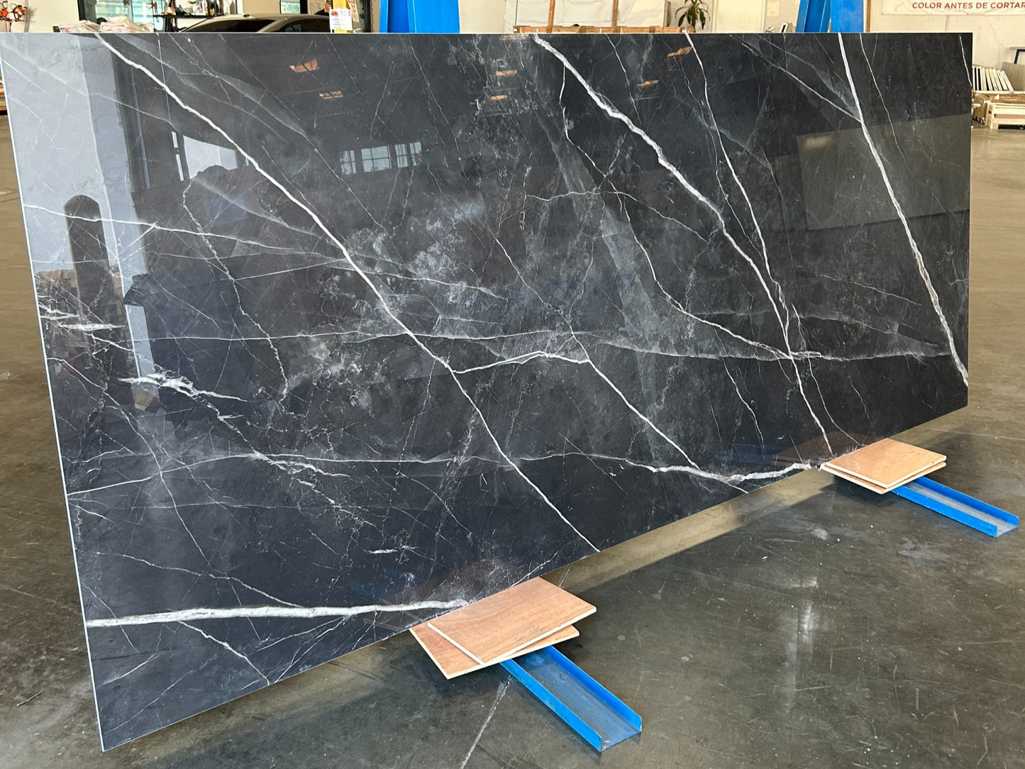 GM-Atlas Concorde HybridSlab™ Calacatta Black Rectified Porcelain Slab