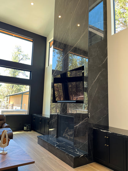 GM-Atlas Concorde HybridSlab™ Calacatta Black Rectified Porcelain Slab