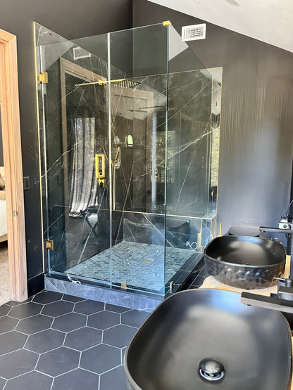 GM-Atlas Concorde HybridSlab™ Calacatta Black Rectified Porcelain Slab