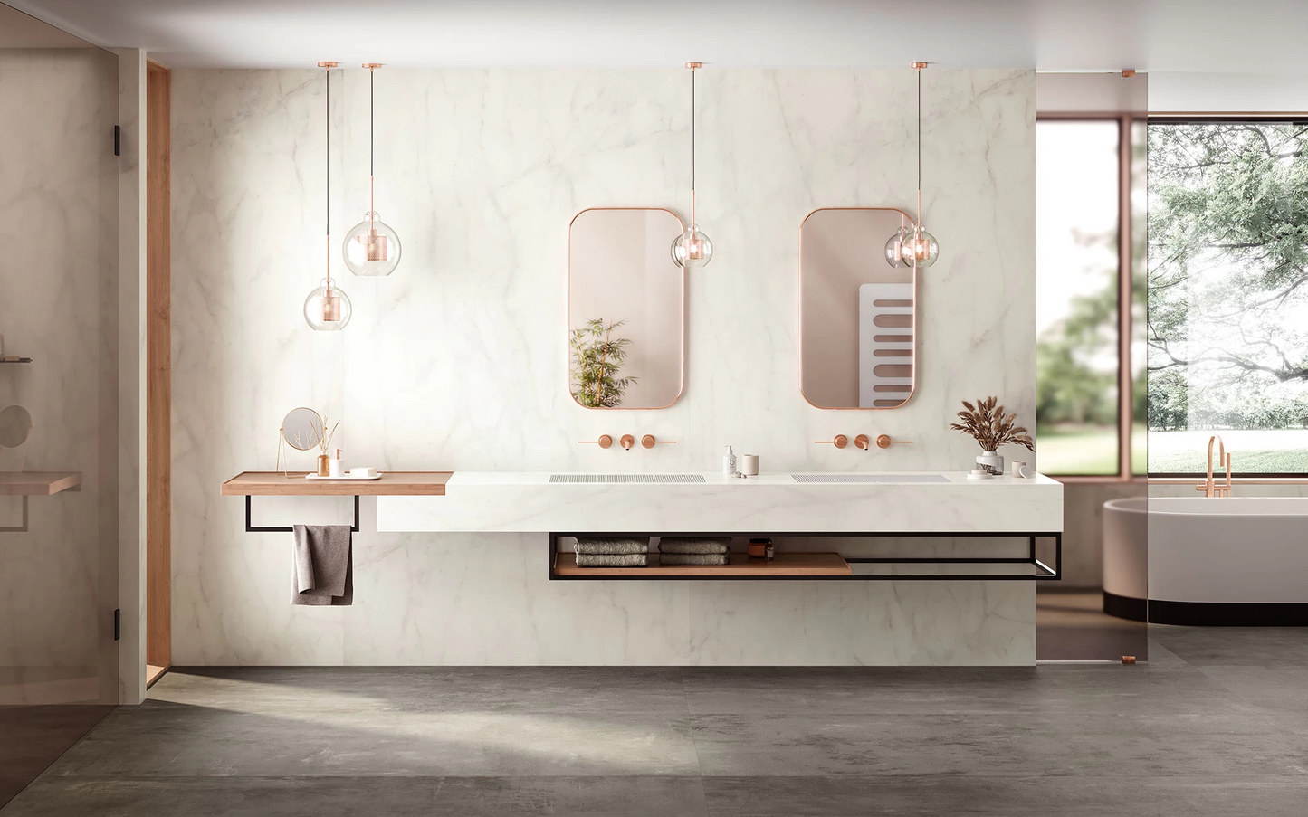 GM-Atlas Concorde HybridSlab™ Calacatta Delicato Rectified Porcelain Slab