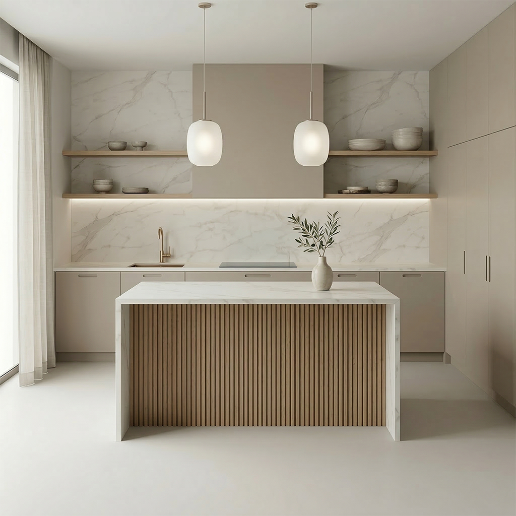 GM-Atlas Concorde HybridSlab™ Calacatta Delicato Rectified Porcelain Slab