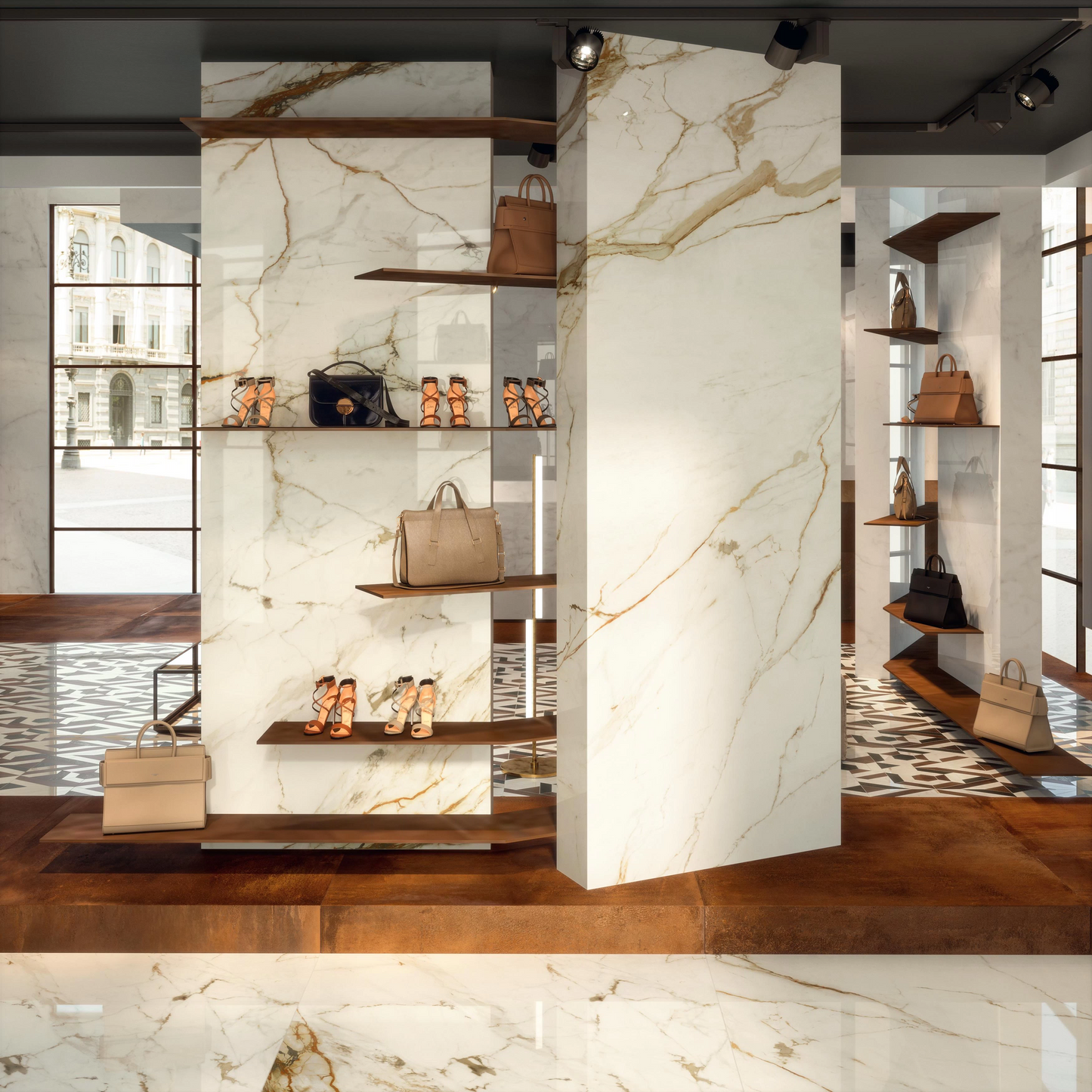 GM-Atlas Concorde HybridSlab™ Calacatta Imperiale Rectified Porcelain Slab