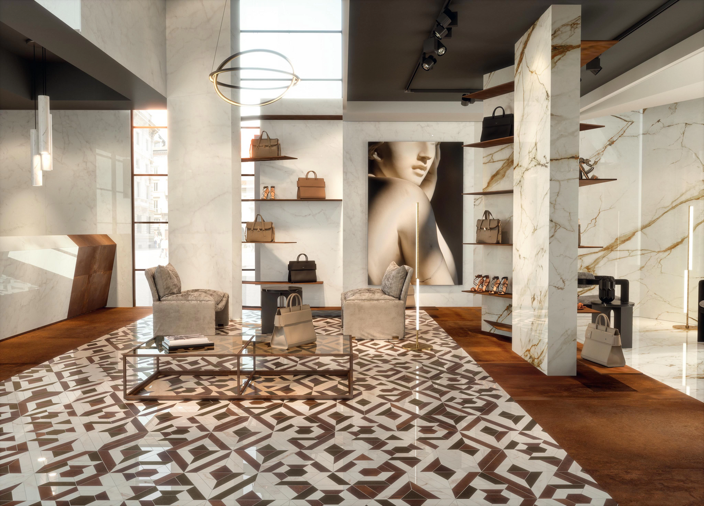 GM-Atlas Concorde HybridSlab™ Calacatta Imperiale Rectified Porcelain Slab