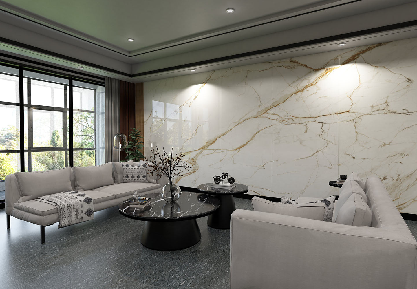 GM-Atlas Concorde HybridSlab™ Calacatta Imperiale Rectified Porcelain Slab