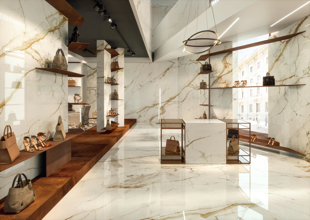 GM-Atlas Concorde HybridSlab™ Calacatta Imperiale Rectified Porcelain Slab