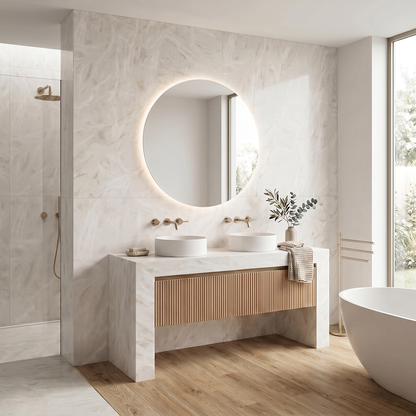 GM-Atlas Concorde HybridSlab™ Crystal White Rectified Porcelain Slab