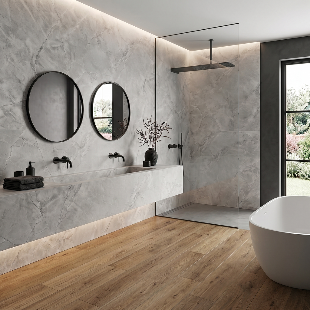 GM-Atlas Concorde HybridSlab™ Grey Cloud Rectified Porcelain Slab