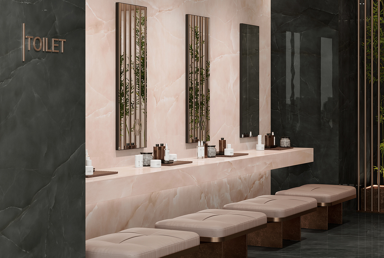 GM-Atlas Concorde HybridSlab™ Onyx Rose Rectified Porcelain Slab