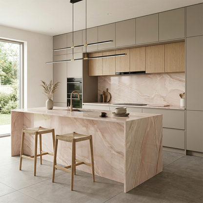 GM-Atlas Concorde HybridSlab™ Onyx Rose Rectified Porcelain Slab