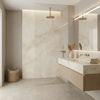 GM-Atlas Concorde HybridSlab™ Onyx White Rectified Porcelain Slab