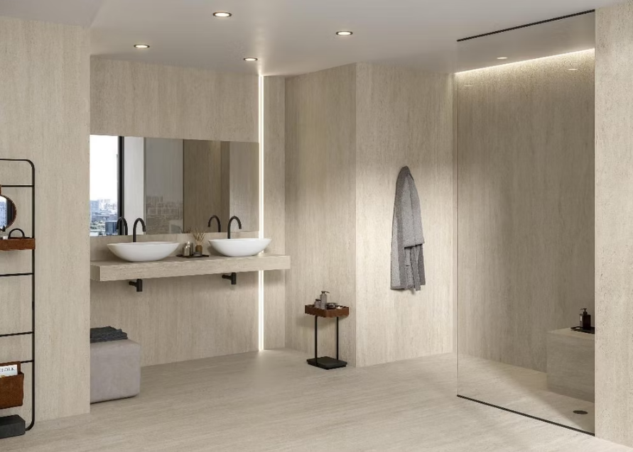 GM-Atlas Concorde HybridSlab™ Travertine Pearl Rectified Porcelain Slab