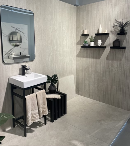 GM-Atlas Concorde HybridSlab™ Travertine Pearl Rectified Porcelain Slab