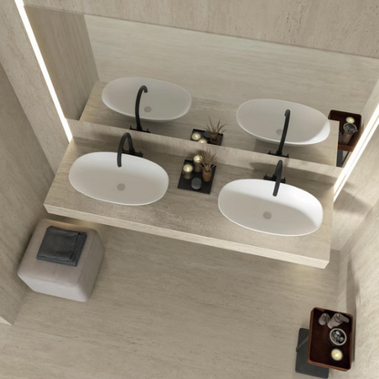 GM-Atlas Concorde HybridSlab™ Travertine Pearl Rectified Porcelain Slab