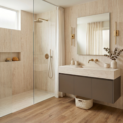 GM-Atlas Concorde HybridSlab™ Travertine Sand Rectified Porcelain Slab