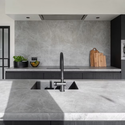 GM-Atlas Plan PorcelainTop™ Light Grey Stone Porcelain Slab