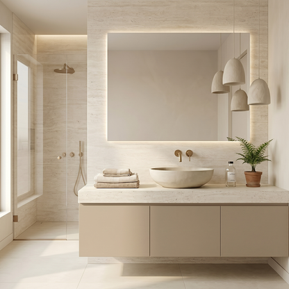 GM-Atlas Plan PorcelainTop™ Travertine White Porcelain Slab