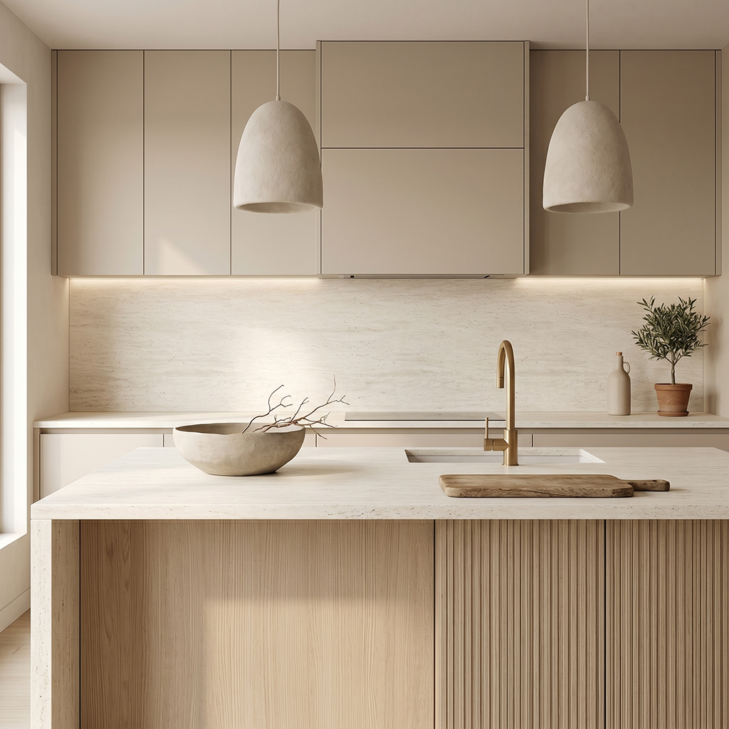 GM-Atlas Plan PorcelainTop™ Travertine White Porcelain Slab