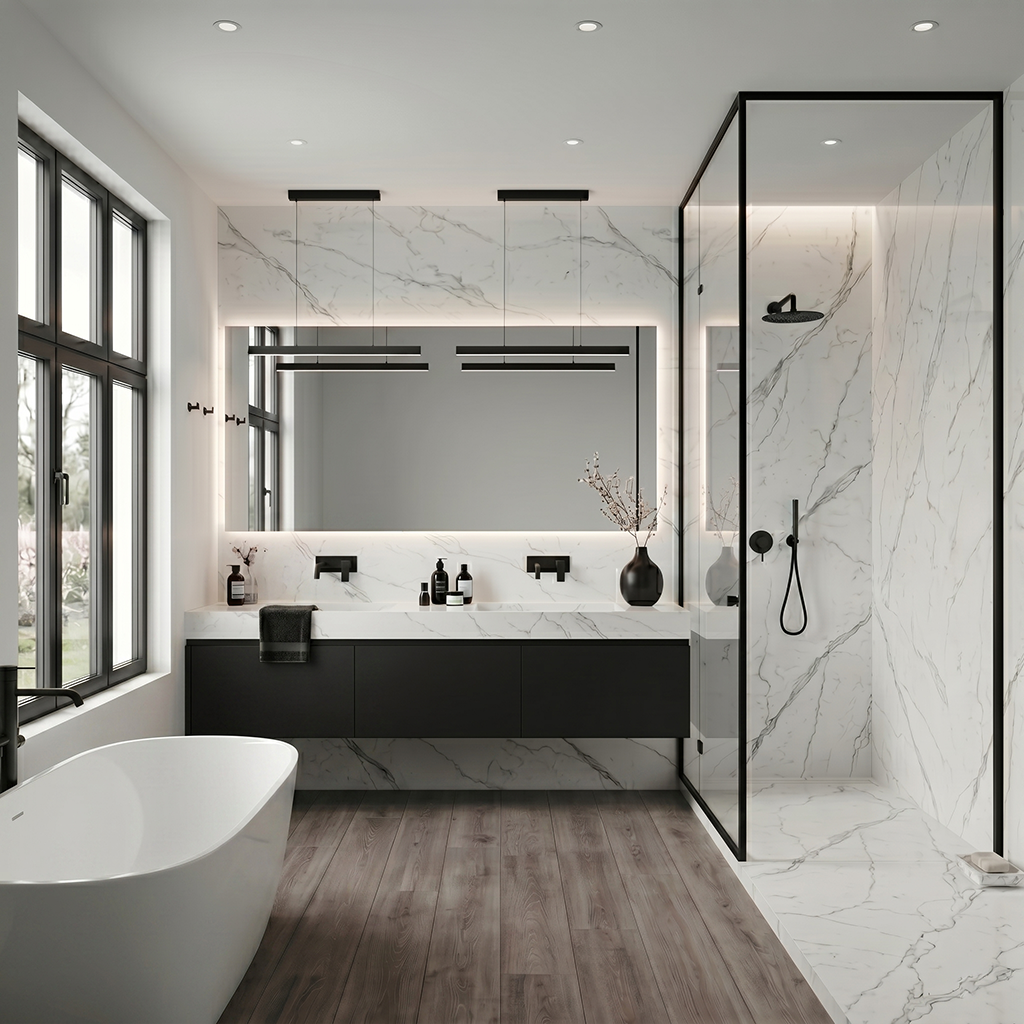 GM-Calacatta Cima Sintera Silica-Free Quartz Slab