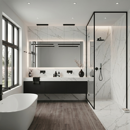 GM-Calacatta Cima Sintera Silica-Free Quartz Slab