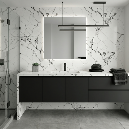 GM-Calacatta De Cascada Quartz Slab